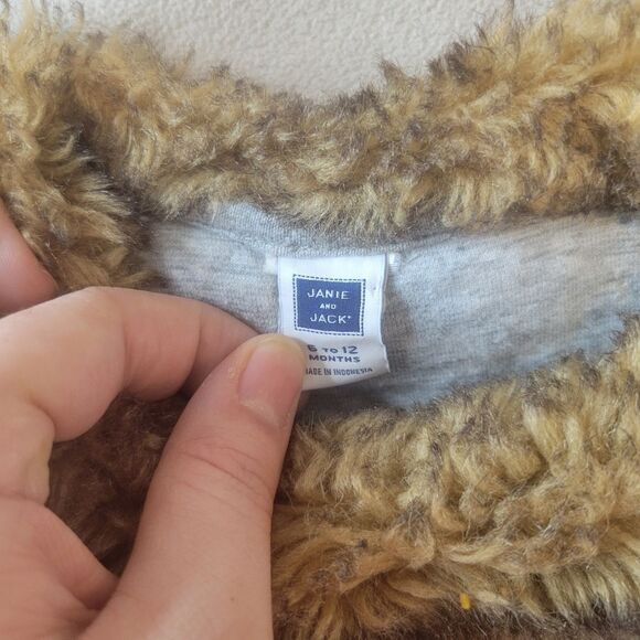 Janie and Jack Faux Fur Quilted Dress Size 6 to 12 months - Picture 2 of 7